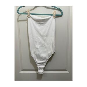 Lulus White Open-Back Lace-Up Bodysuit